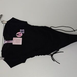 Savage X Fenty Black Ruched Bodysuit